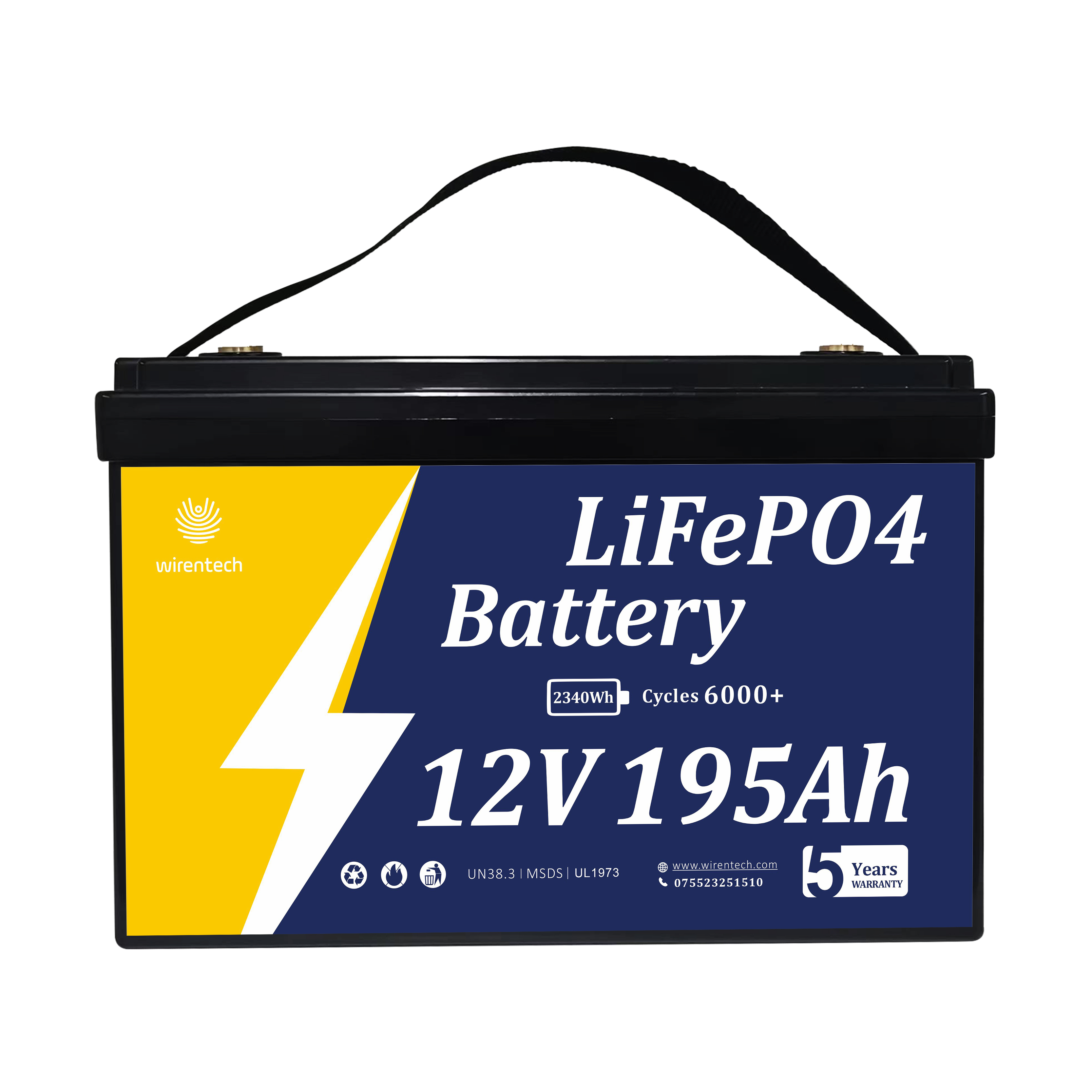 12V 190Ah 195Ah 200Ah 低自己消費量低アンペア描画ディープサイクルリチウムリチウム始動バッテリー Lifepo4 太陽電池